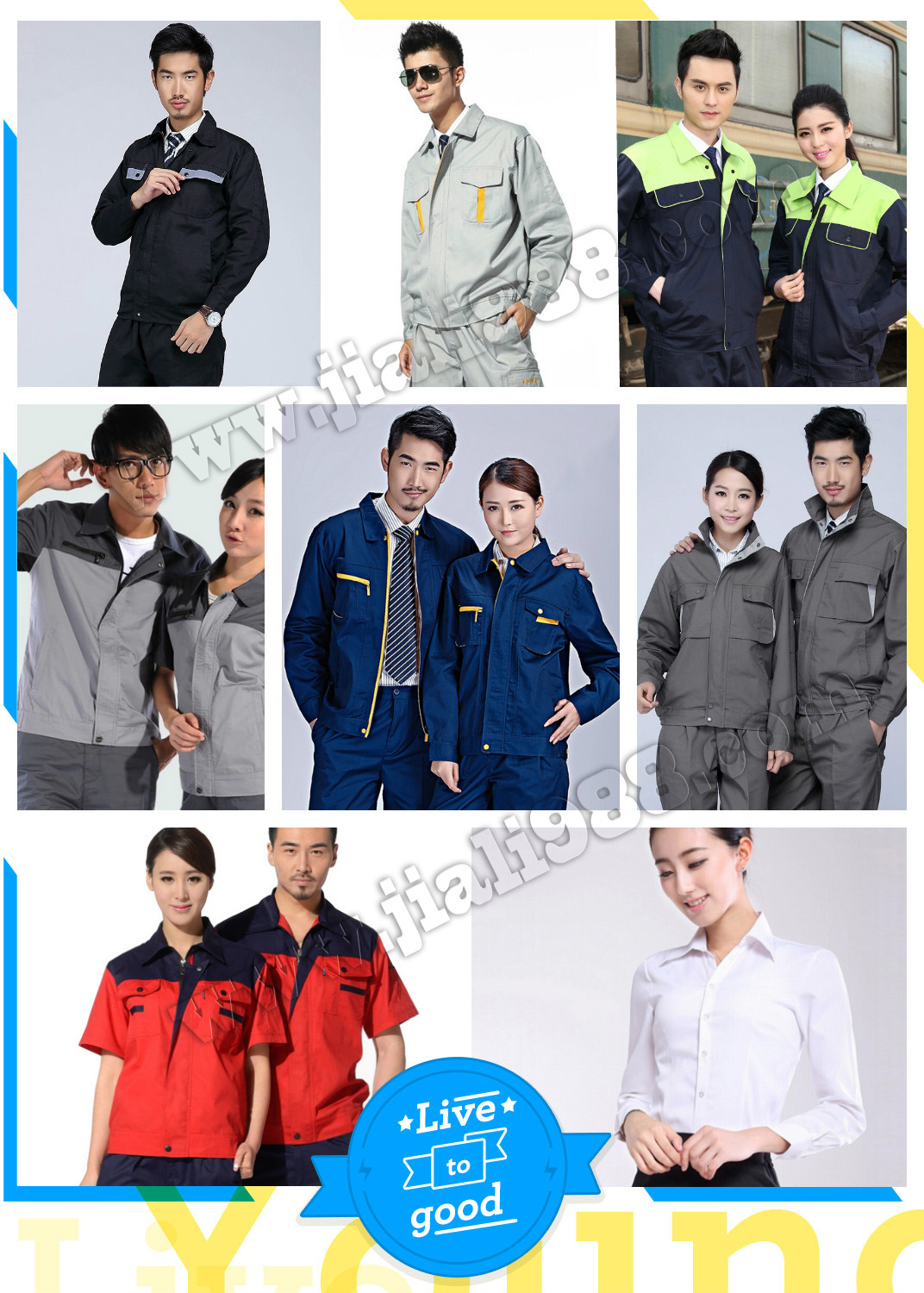 工作服款式 www.evagreen.cn